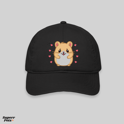 Superr Pets Baseball Cap Baseball Cap / Black Hamster Love | Baseball Cap