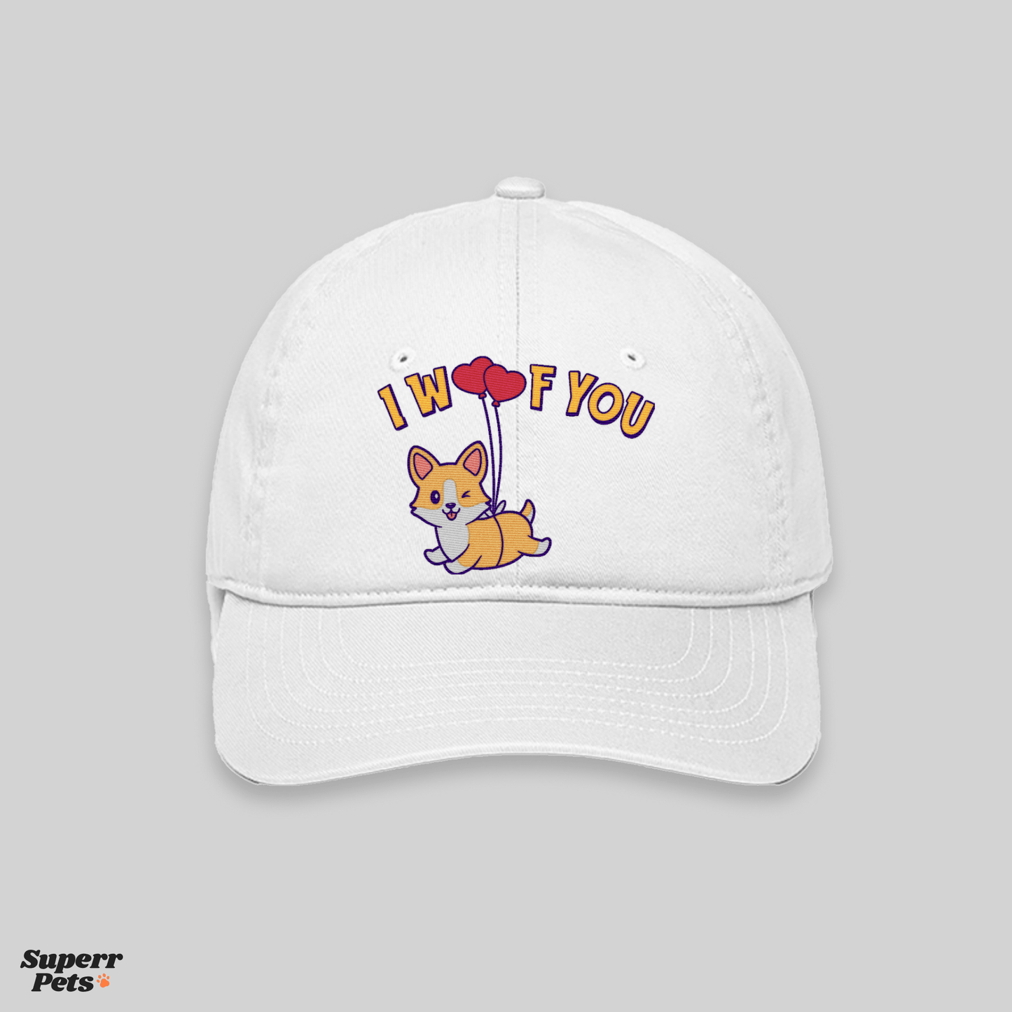 Superr Pets Baseball Cap I Woof You | Baseball Cap