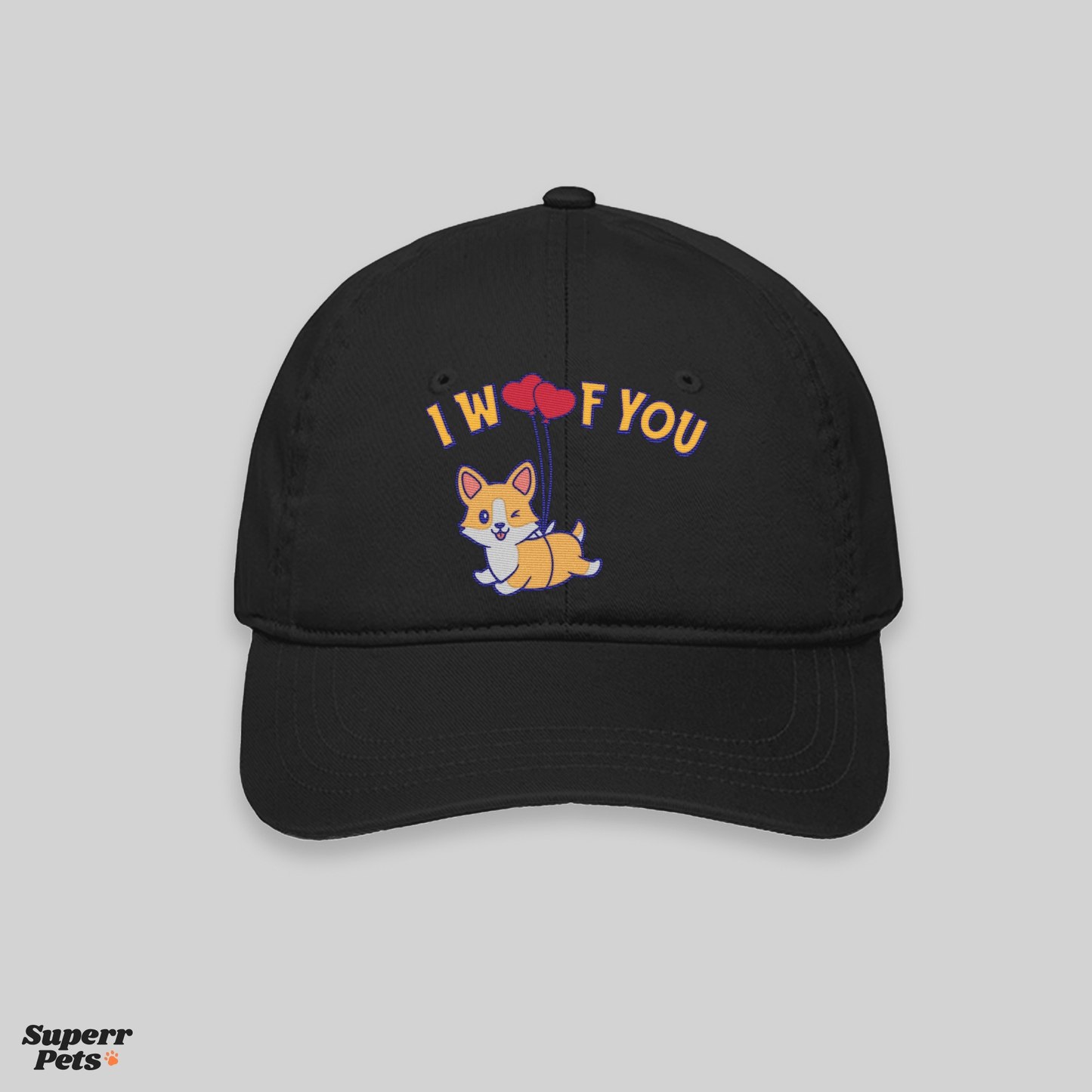 Superr Pets Baseball Cap I Woof You | Baseball Cap