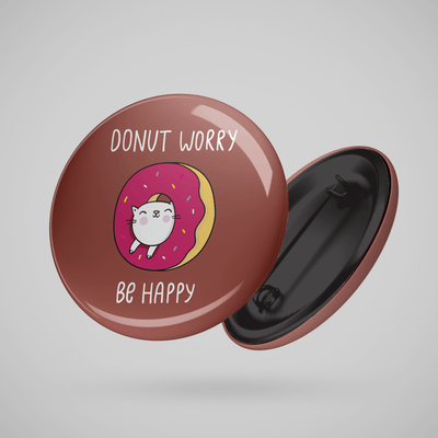 Superr Pets Button Badge 58 MM Donut Worry Be Happy | Button Badge