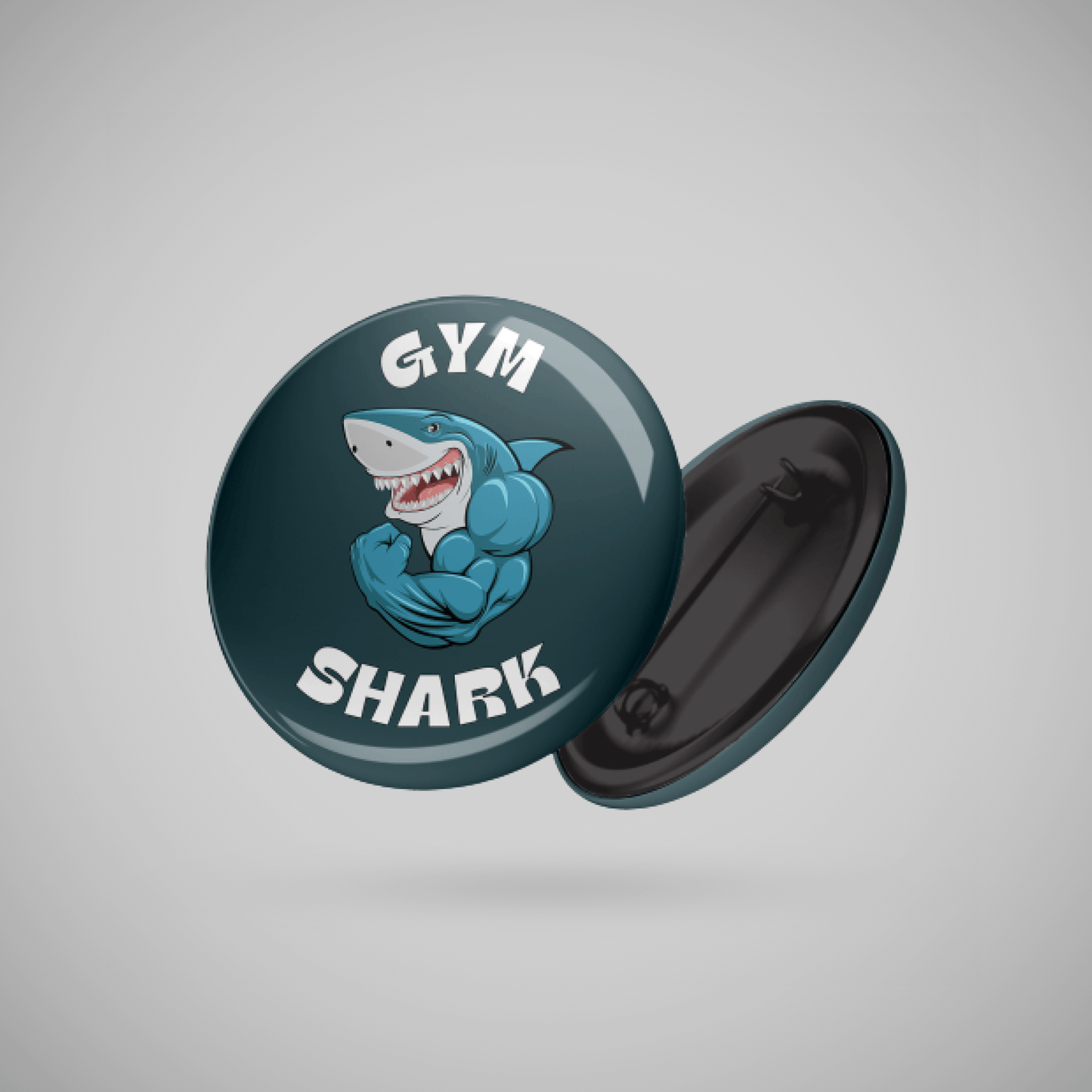 Superr Pets Button Badge Gym Shark | Button Badge