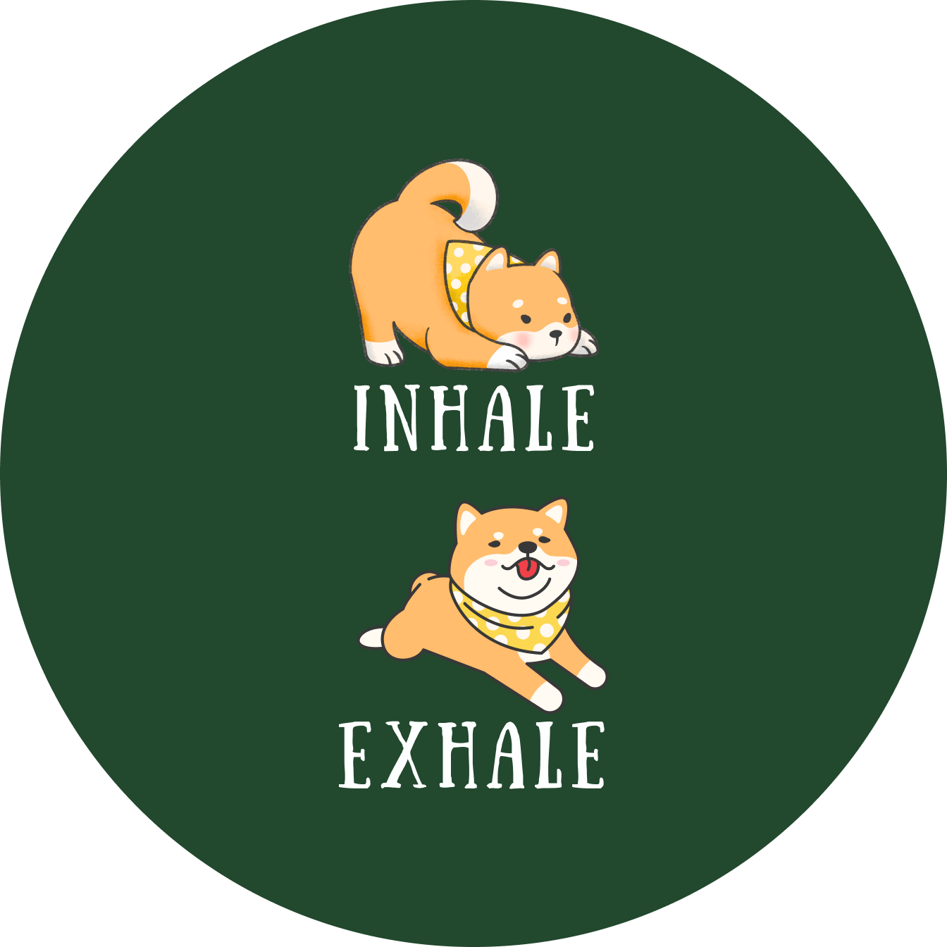 Superr Pets Button Badge Inhale Exhale | Button Badge