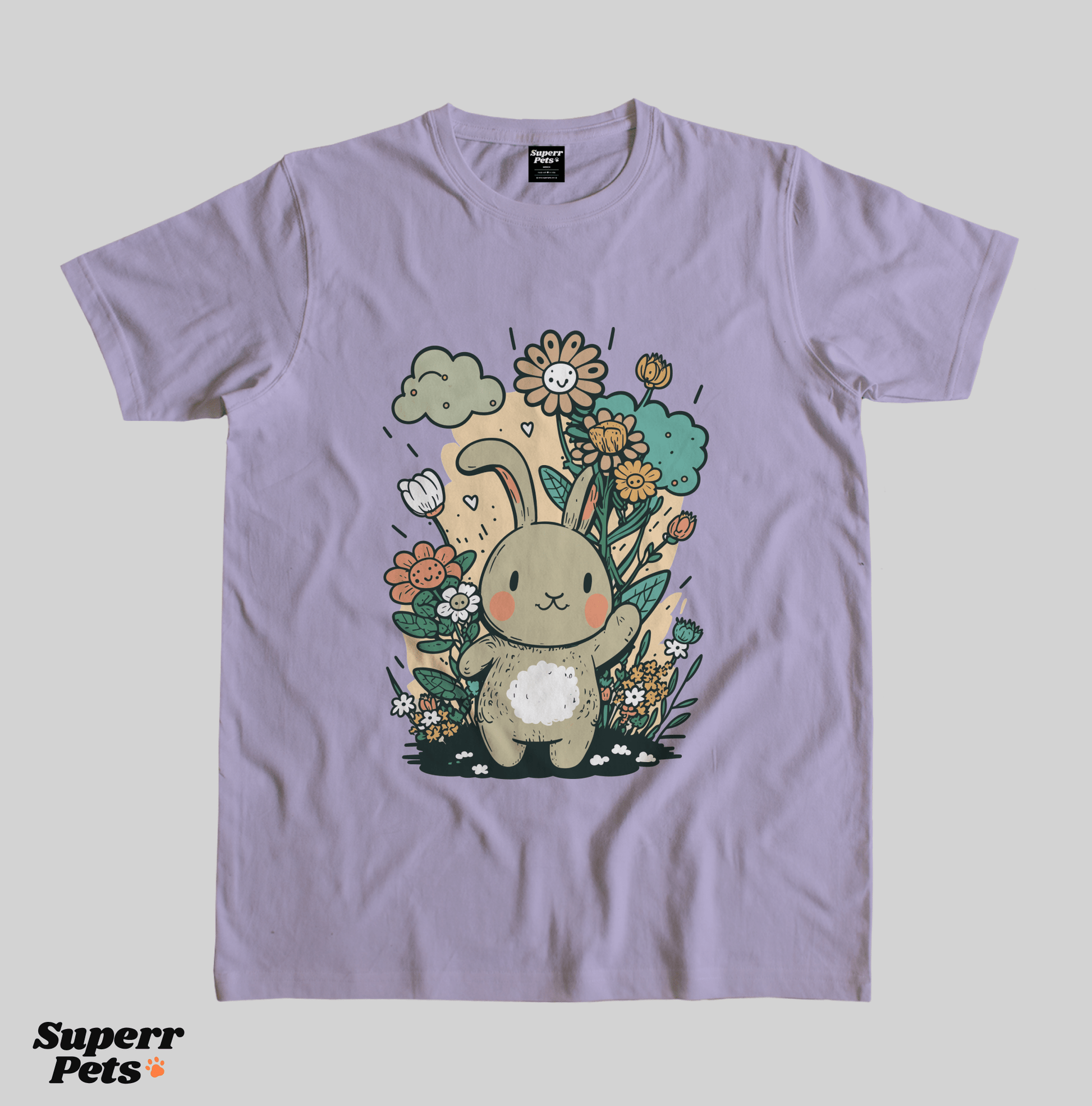 Superr Pets Casual T-Shirt Bunny Blooms | Casual T-Shirt | Superr Real Edition