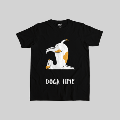 Superr Pets Casual T-Shirt Casual T-Shirt / Black / L Doga  Time | Casual T-Shirt
