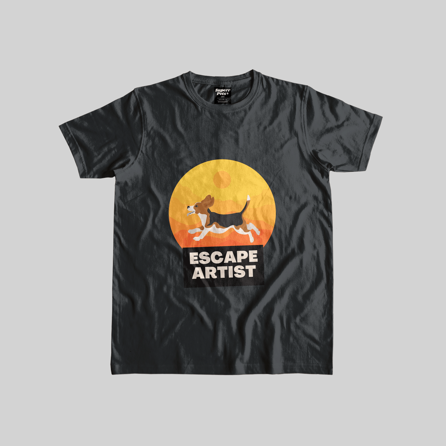 Superr Pets Casual T-Shirt Casual T-Shirt / Black / S Escape Artist | Casual T-Shirt