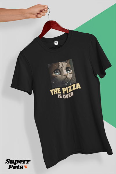 Superr Pets Casual T-Shirt Casual T-Shirt / Black / S The Pizza Is Over | Casual T-Shirt