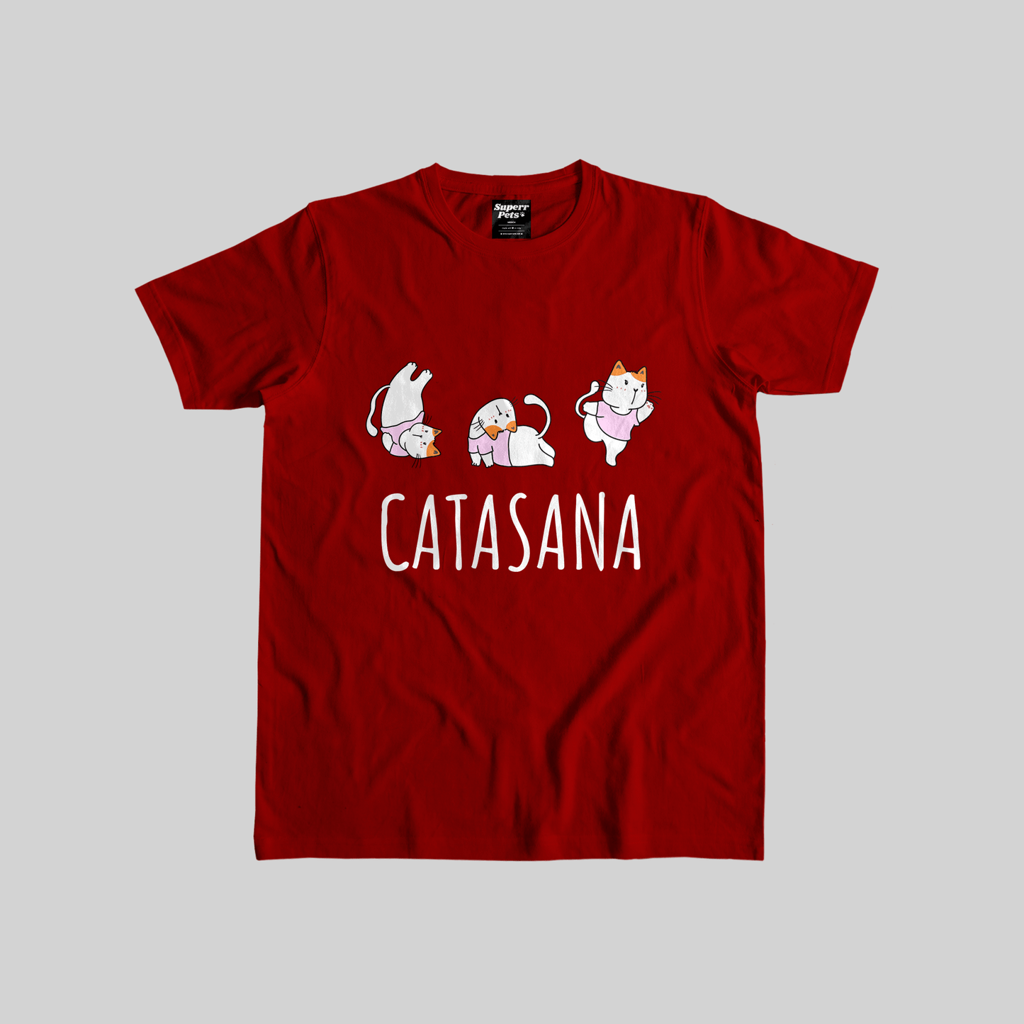 Superr Pets Casual T-Shirt Casual T-Shirt / Red / S Catasana | Casual T-Shirt