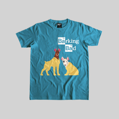 Superr Pets Casual T-Shirt Casual T-Shirt / Sky Blue / S Barking Bad | Casual T-Shirt