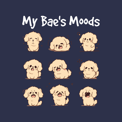 Superr Pets Casual T-Shirt My Bae's Moods | Casual T-Shirt | Superr Real Edition