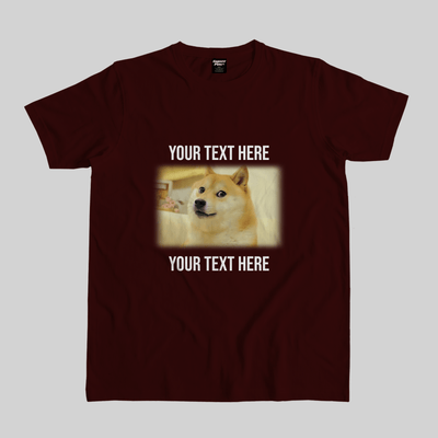 Superr Pets Casual T-Shirt Pet Meme Casual T-Shirt / Maroon / S Dog Meme 2 | Pet Meme Casual T-Shirt