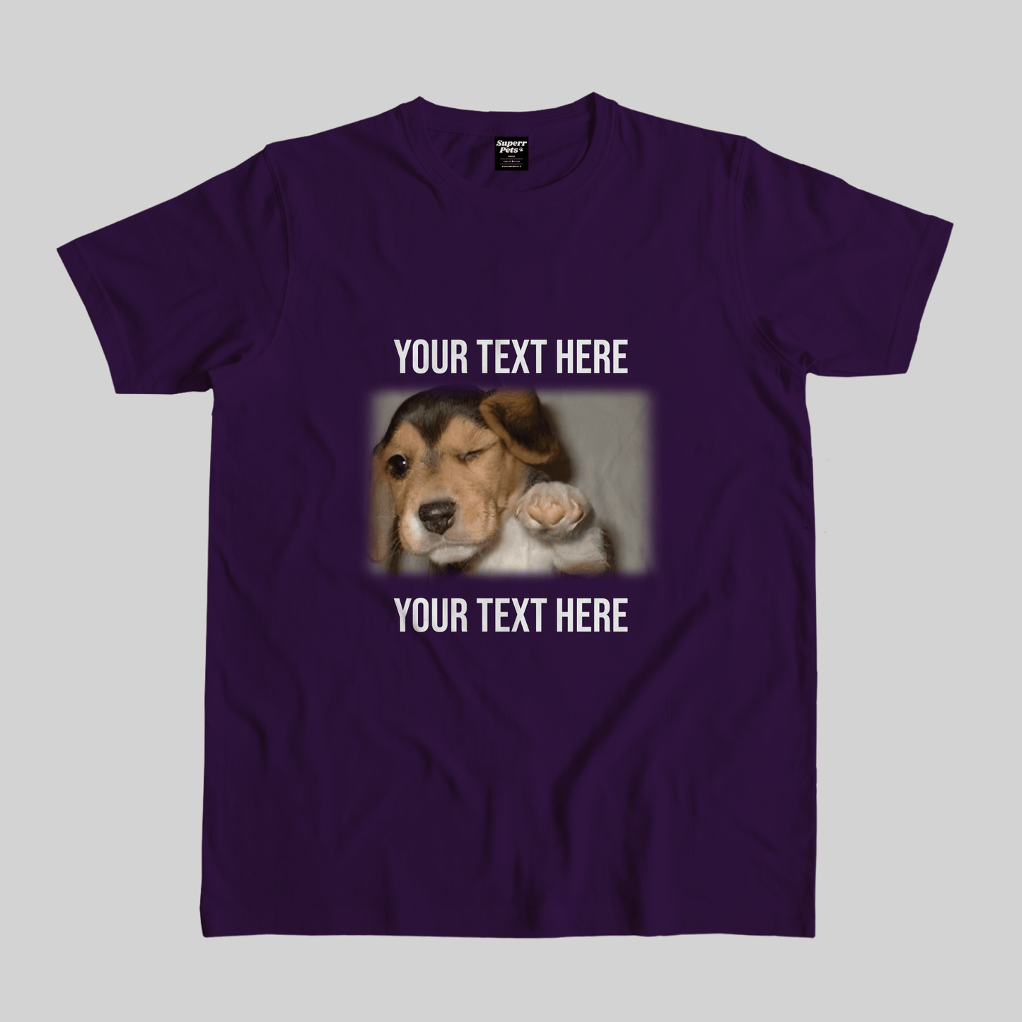 Superr Pets Casual T-Shirt Pet Meme Casual T-Shirt / Purple / S Dog Meme 3 | Pet Meme Casual T-Shirt