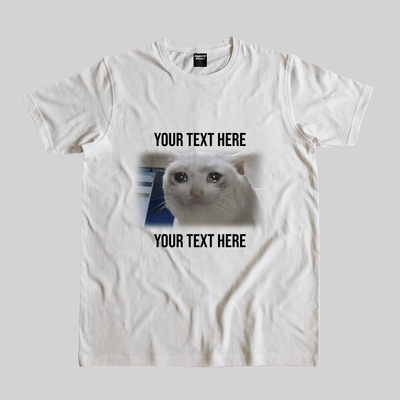 Superr Pets Casual T-Shirt Pet Meme Casual T-Shirt / White / S Cat Meme 1 | Pet Meme Casual T-Shirt