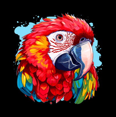 Superr Pets Casual T-Shirt Scarlet Macaw | Casual T-Shirt | Superr Real Edition