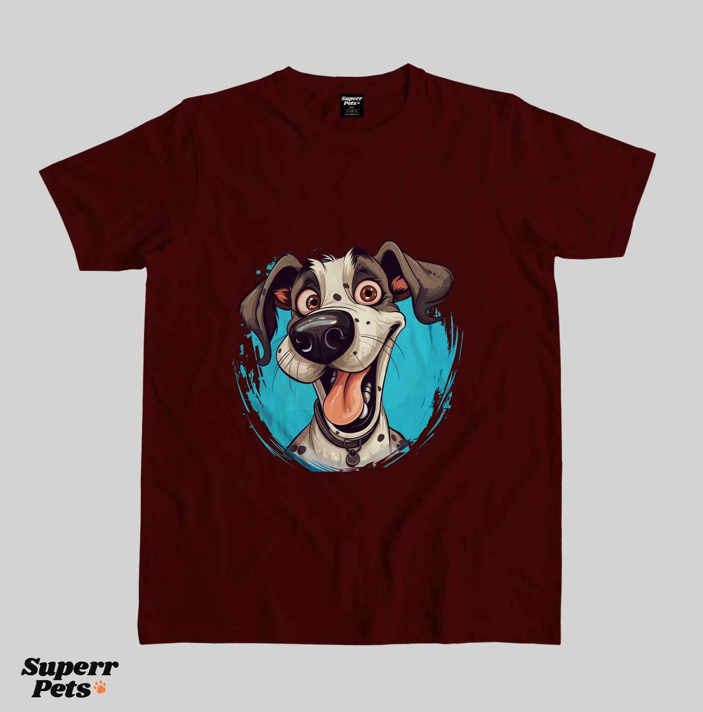 Superr Pets Casual T-Shirt Superr Real Edition / Maroon / S Eager Einstein | Casual T-Shirt | Superr Real Edition