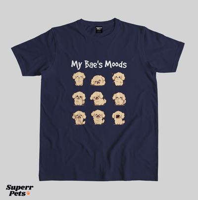 Superr Pets Casual T-Shirt Superr Real Edition / Navy Blue / S My Bae's Moods | Casual T-Shirt | Superr Real Edition