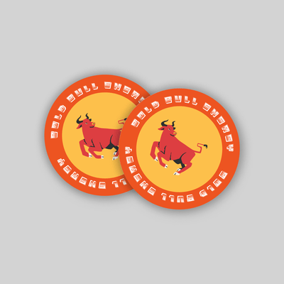 Superr Pets Coaster Circle / Set Of 2 Bold Bull Energy | Coasters