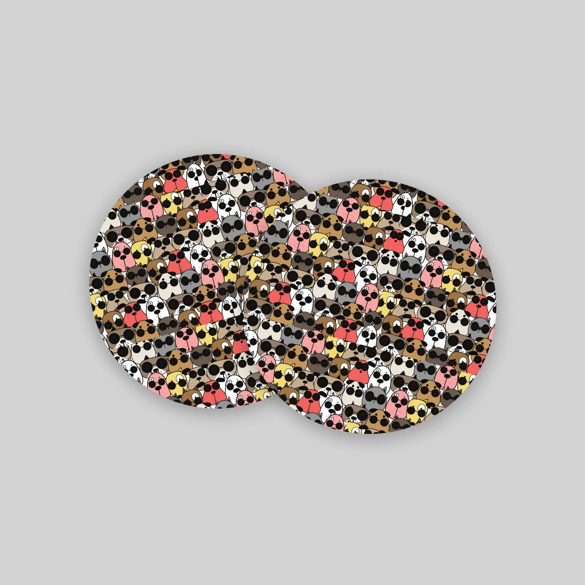 Superr Pets Coaster Circle / Set Of 2 Doggo Mashup | Coasters