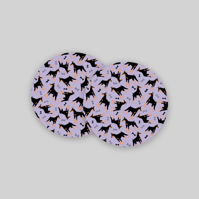 Superr Pets Coaster Circle / Set Of 2 Pawsome Pals | Coasters