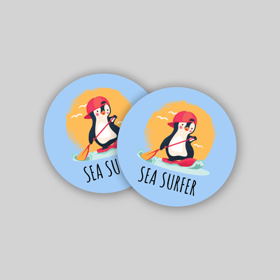 Superr Pets Coaster Circle / Set Of 2 Sea Surfer | Coasters