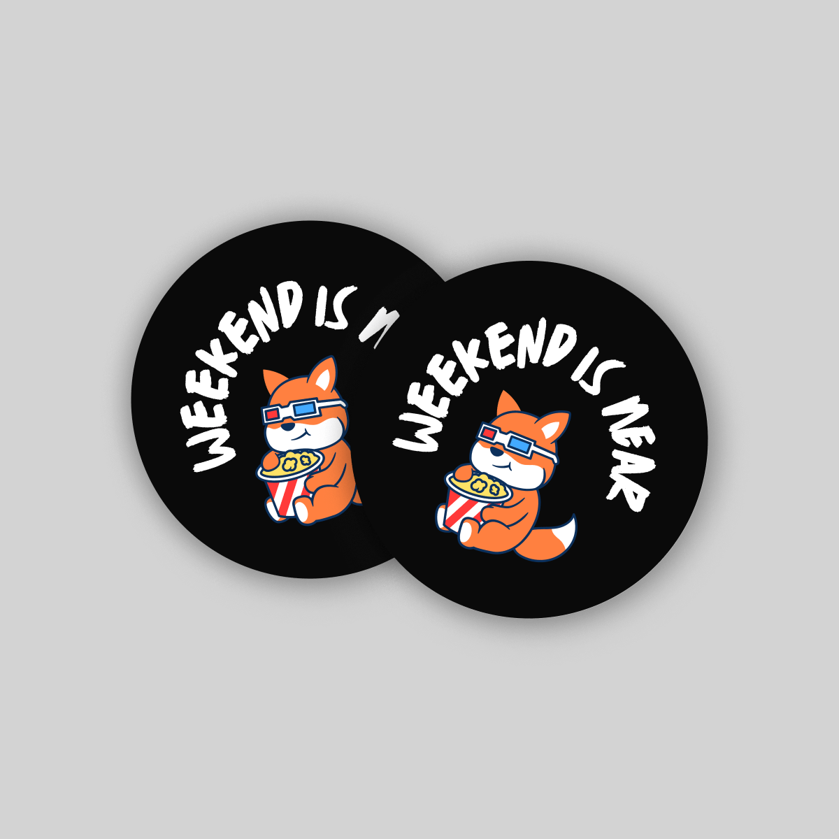 Superr Pets Coaster Circle / Set Of 2 Weekend Is Near | Coasters