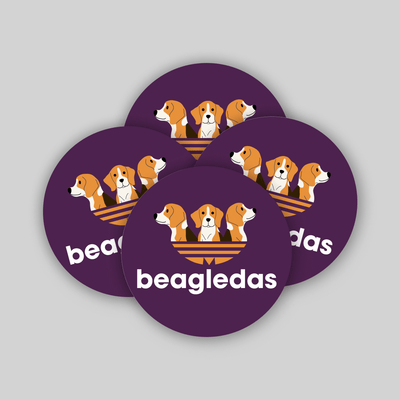 Superr Pets Coaster Circle / Set Of 4 Beagledas | Coasters