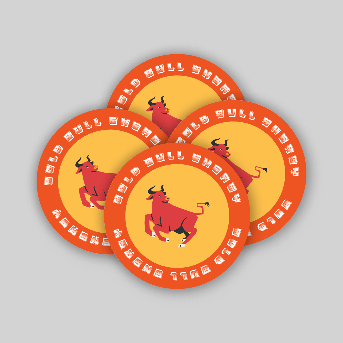 Superr Pets Coaster Circle / Set Of 4 Bold Bull Energy | Coasters