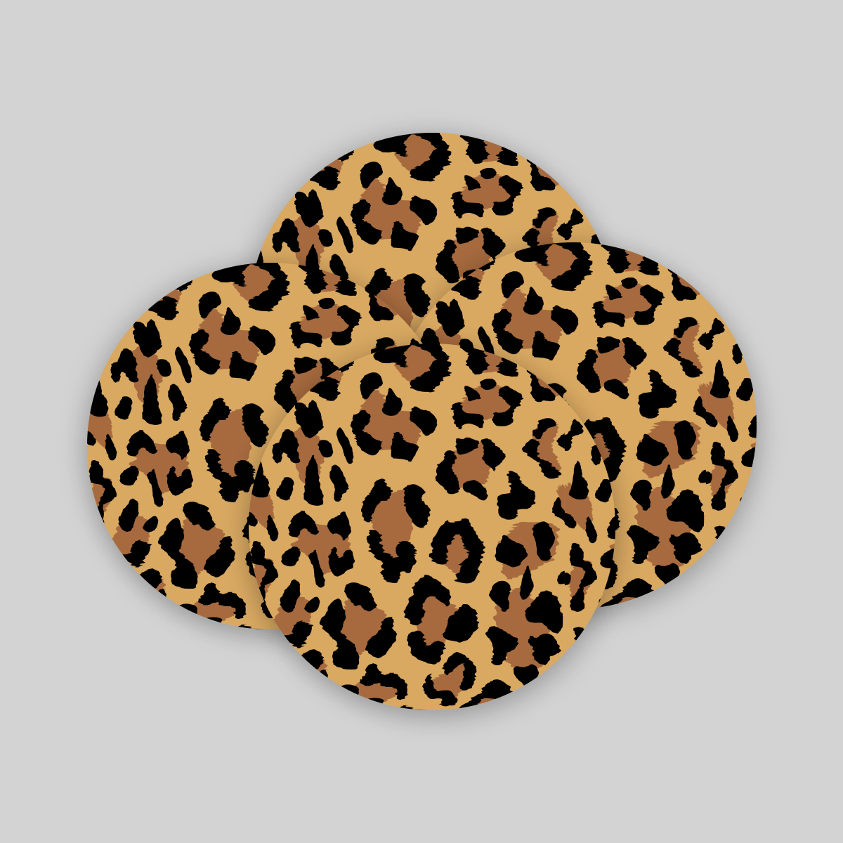 Superr Pets Coaster Circle / Set Of 4 Cheetah Print | Coasters