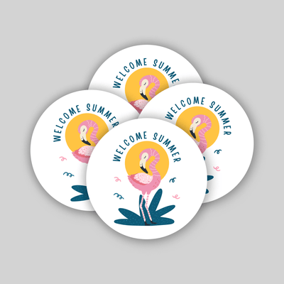 Superr Pets Coaster Circle / Set Of 4 Welcome Summer | Coasters
