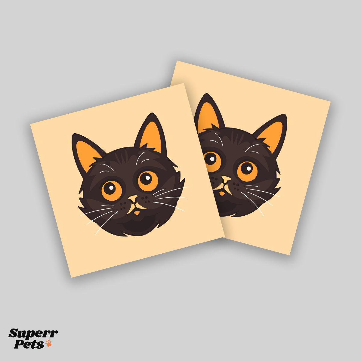 Superr Pets Coaster Square / Set Of 2 Benjamin Kitten | Coasters