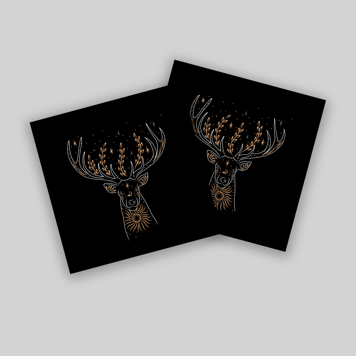 Superr Pets Coaster Square / Set Of 2 Deer | Coasters