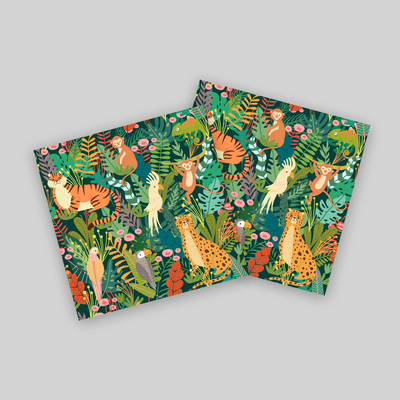 Superr Pets Coaster Square / Set Of 2 Jungle Theme | Coasters