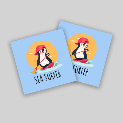 Superr Pets Coaster Square / Set Of 2 Sea Surfer | Coasters