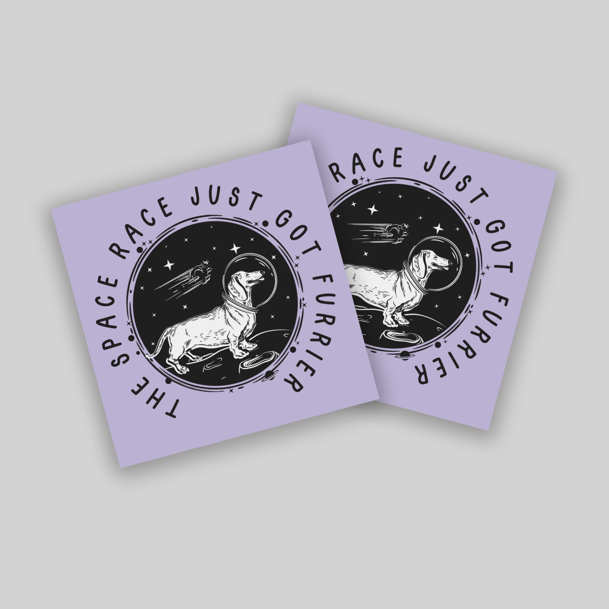 Superr Pets Coaster Square / Set Of 2 The Space Race | Coasters