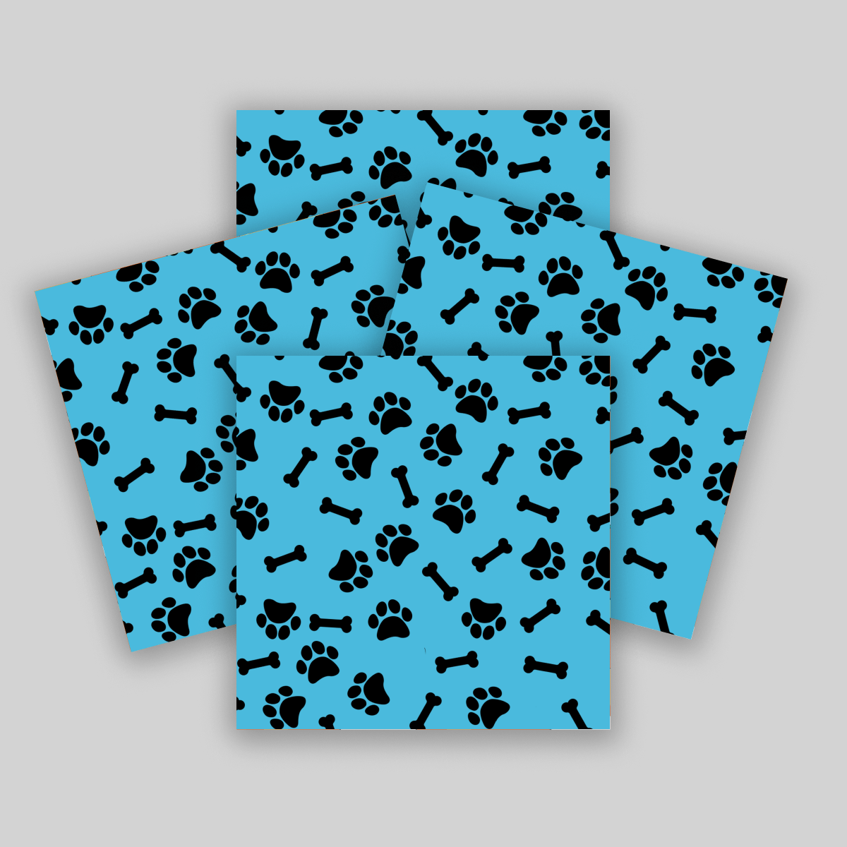 Superr Pets Coaster Square / Set Of 4 Canine Footprints | Coasters