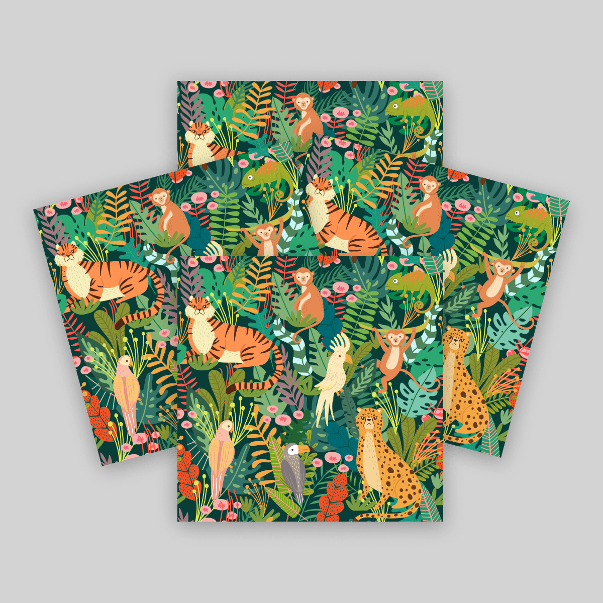 Superr Pets Coaster Square / Set Of 4 Jungle Theme | Coasters