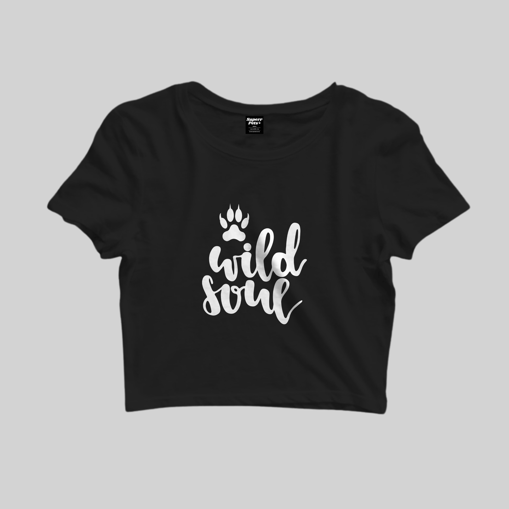 Superr Pets Crop Top Crop Top / Black / S Wild Soul | Crop Top