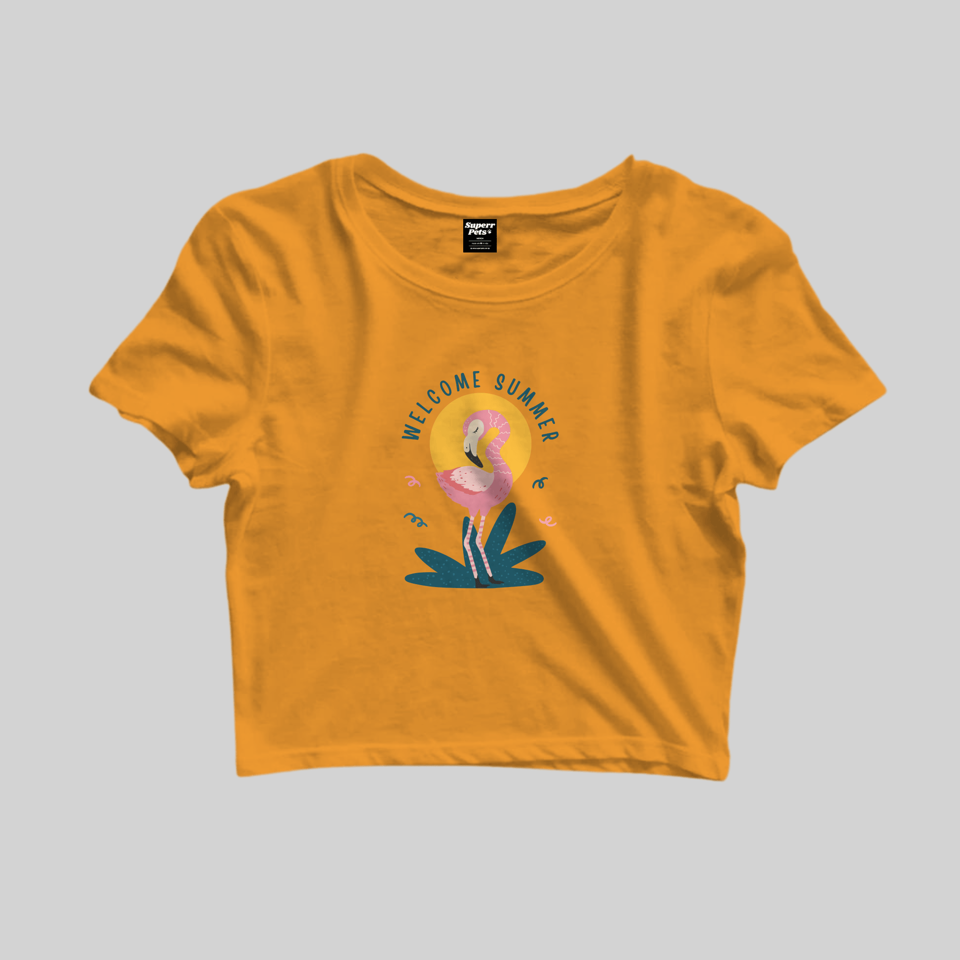 Superr Pets Crop Top Crop Top / Golden Yellow / S Welcome Summer | Crop Top