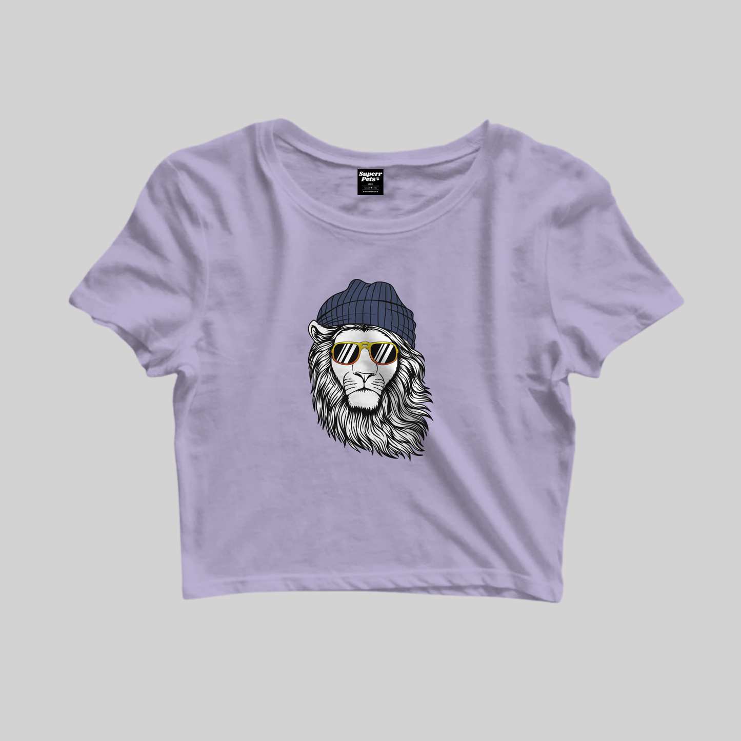 Superr Pets Crop Top Crop Top / Lavender / S Crowned Majesty | Crop Top