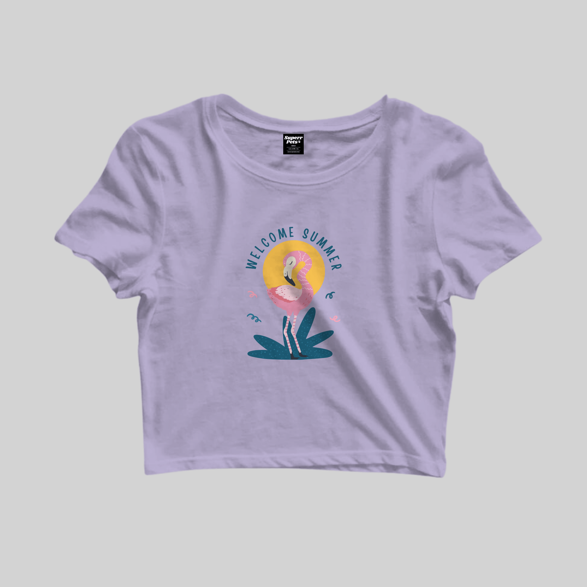 Superr Pets Crop Top Crop Top / Lavender / S Welcome Summer | Crop Top