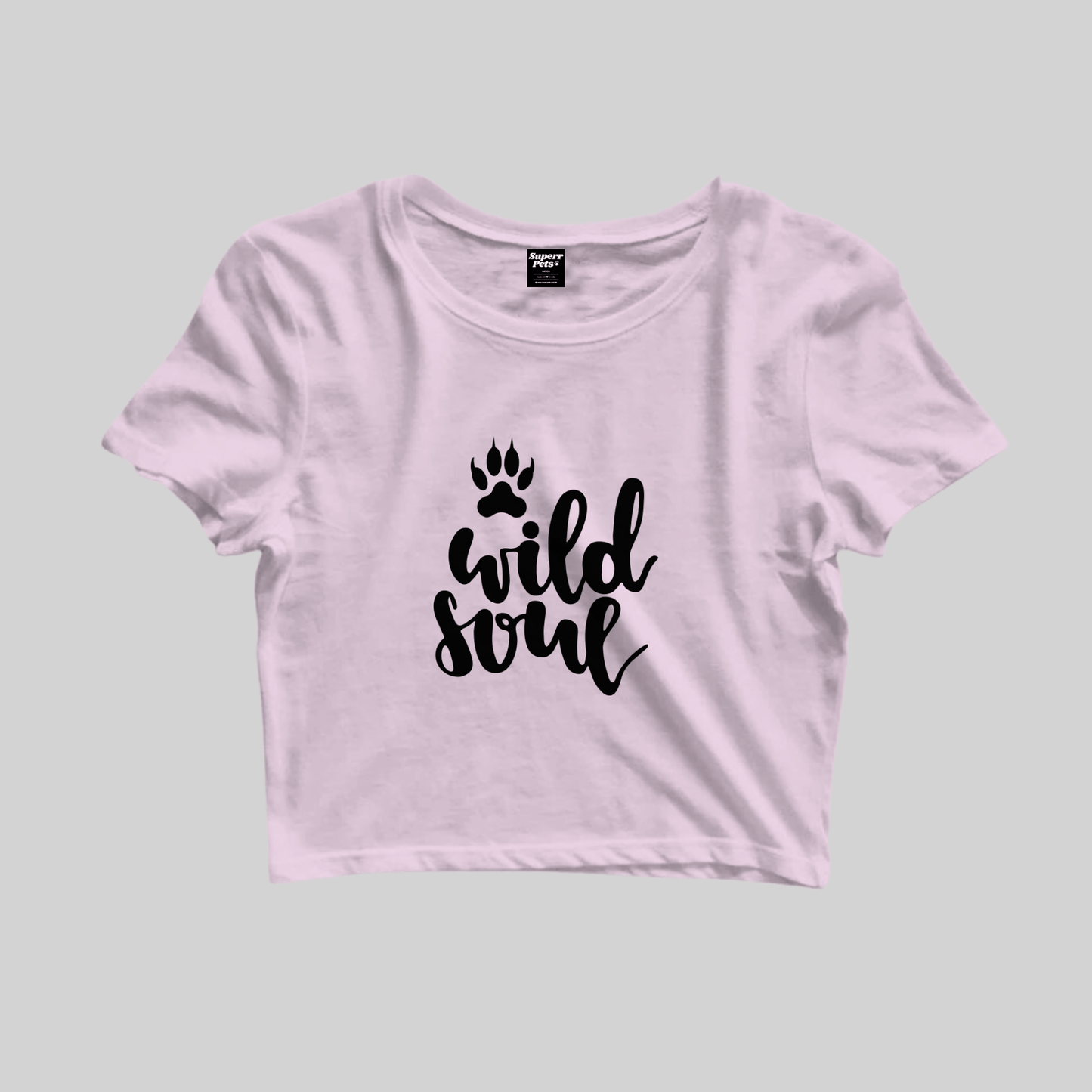 Superr Pets Crop Top Crop Top / Light Baby Pink / S Wild Soul | Crop Top