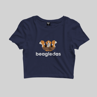 Superr Pets Crop Top Crop Top / Navy Blue / S Beagledas | Crop Top