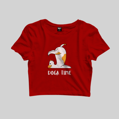 Superr Pets Crop Top Crop Top / Red / S Doga Time | Crop Top