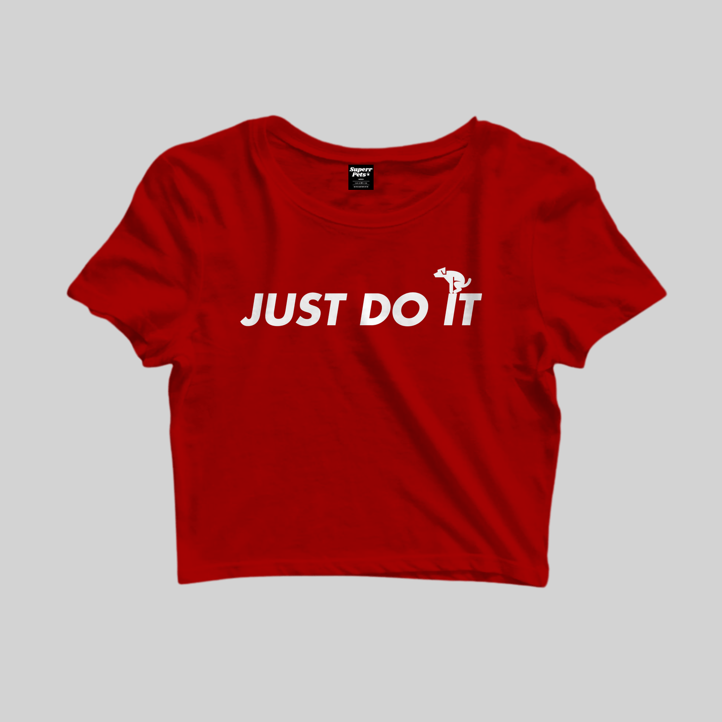 Superr Pets Crop Top Crop Top / Red / S Just Do It | Crop Top