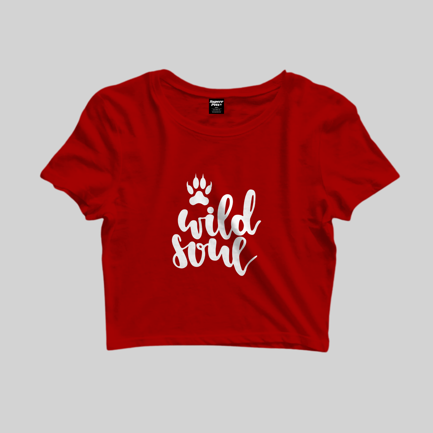 Superr Pets Crop Top Crop Top / Red / S Wild Soul | Crop Top