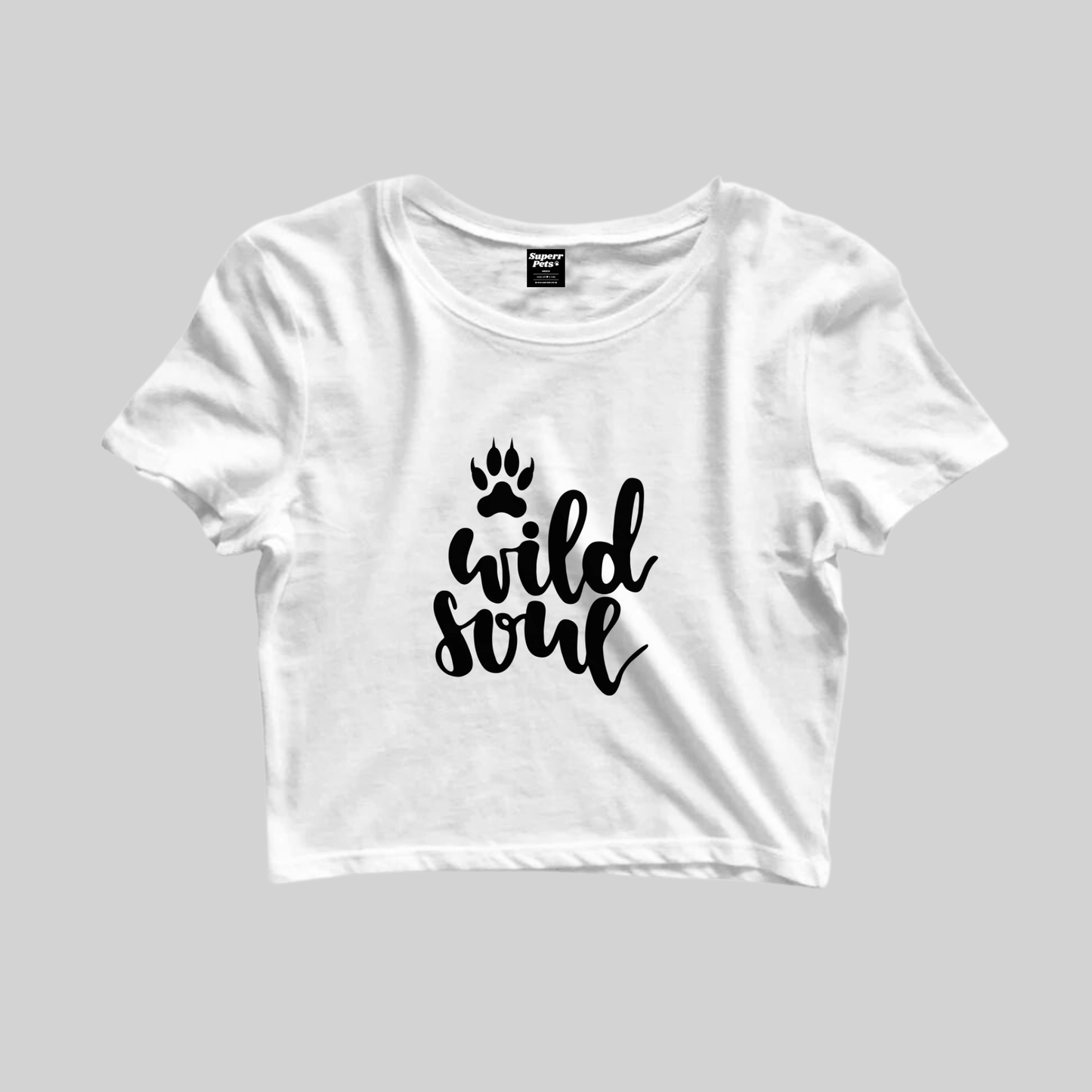 Superr Pets Crop Top Crop Top / White / S Wild Soul | Crop Top