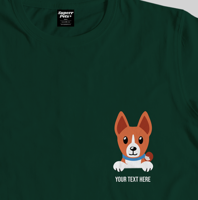 Superr Pets Custom Breed Name T-Shirt Custom Basenji Breed T-Shirt
