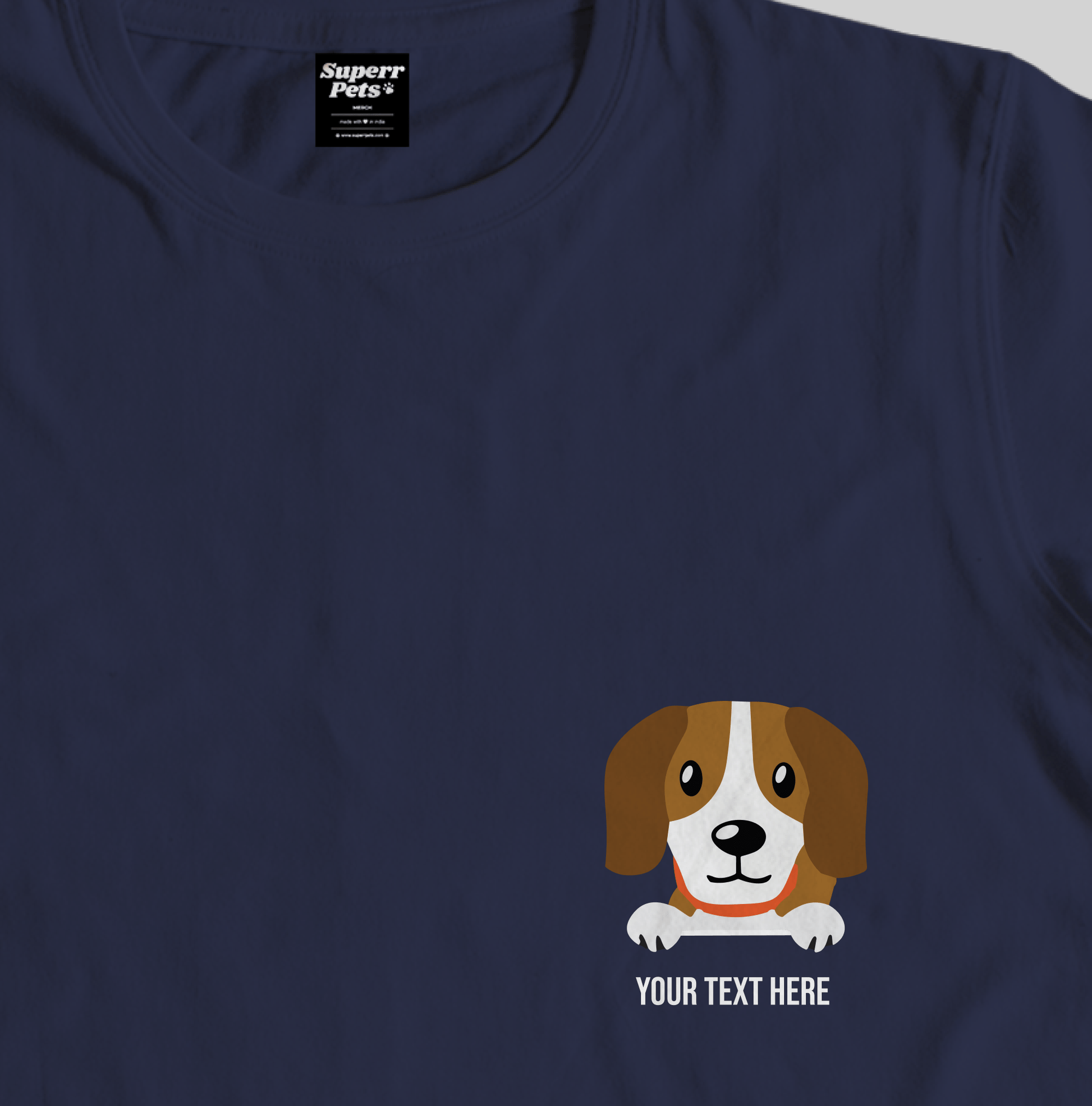 Superr Pets Custom Breed Name T-Shirt Custom Beagle Breed T-Shirt