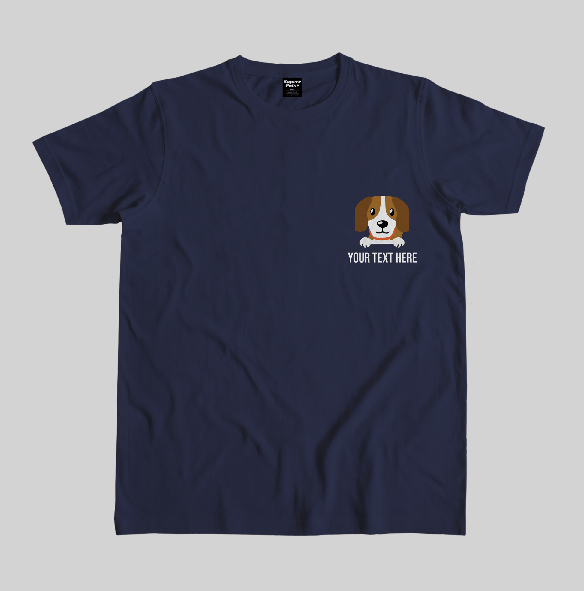 Superr Pets Custom Breed Name T-Shirt Custom Beagle Breed T-Shirt