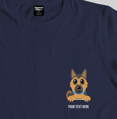 Superr Pets Custom Breed Name T-Shirt Custom German Shepherd Breed T-Shirt