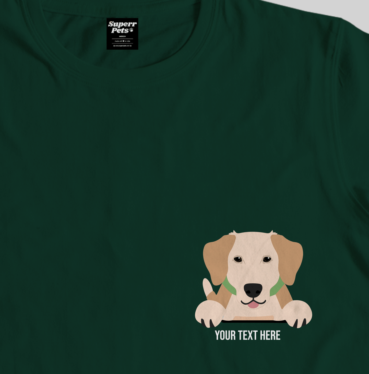 Superr Pets Custom Breed Name T-Shirt Custom Labrador Breed T-Shirt